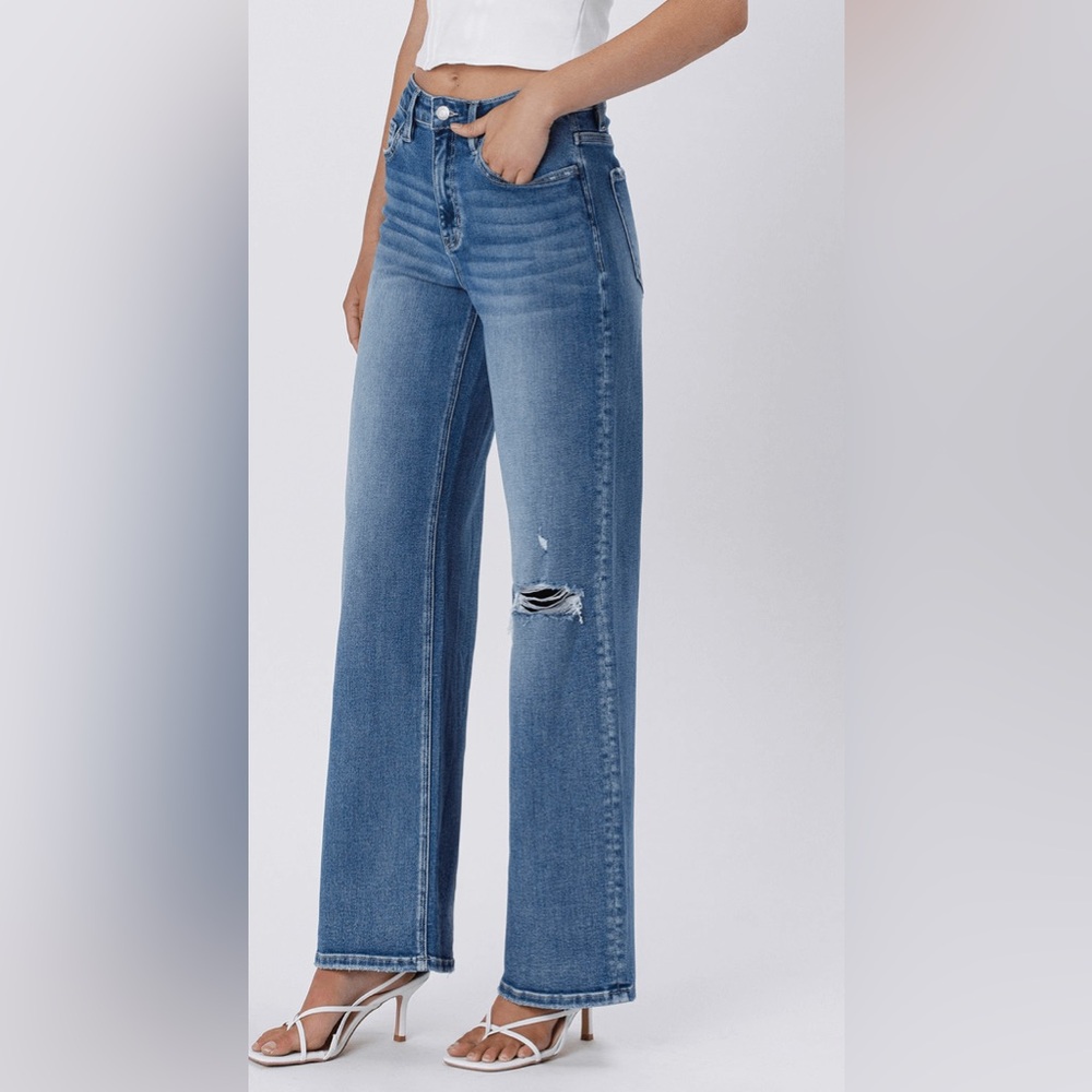 Lovervet High Rise Baggy Wide Leg Jeans - Picture 3 of 5